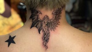 平本蓮の首の後にある天使と悪魔の羽タトゥーの意味を解説！